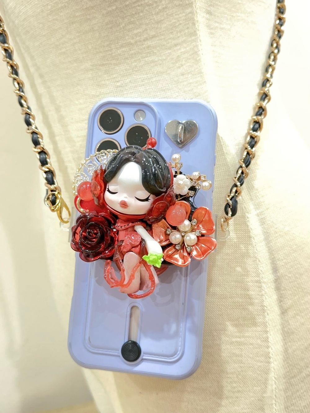 Phone Click Holder– Kawaii SkullPanda Charm